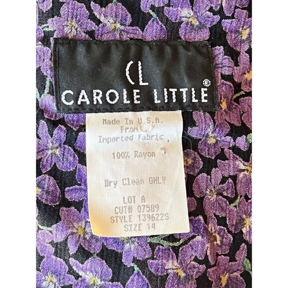 Carole Little Womens 14 Multi Print Tunic Dress Bead Trim & Ruffle Y2K Floral - Picture 3 of 12